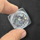 mixed holographic glitter in 12 different colors