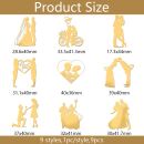 metal sticker couple gold