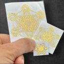 metal sticker detailed metatron gold