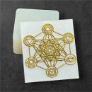 metal sticker detailed metatron gold - medium