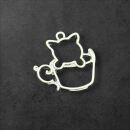 bezel cat in the cup silver