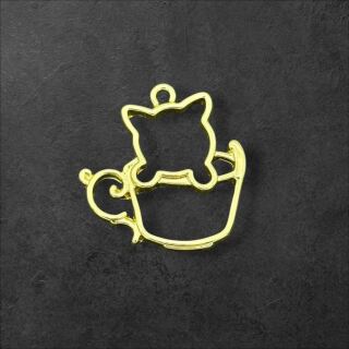 bezel cat in the cup gold