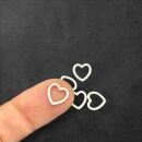 5 metal frames heart 10x10mm antique silver