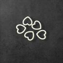 5 metal frames heart 10x10mm antique silver