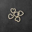 5 metal frames heart 10x10mm antique copper