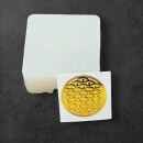 metal sticker flower of life gold