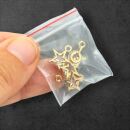 4 star charms gold with rhinestone
