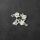 4 star charms silver with rhinestone