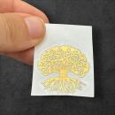 metal sticker tree of love gold