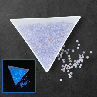 glow in the dark AB glass bubbles light steel blue