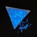 glow in the dark AB glass bubbles light steel blue