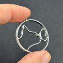 bezel cat with butterfly  silver