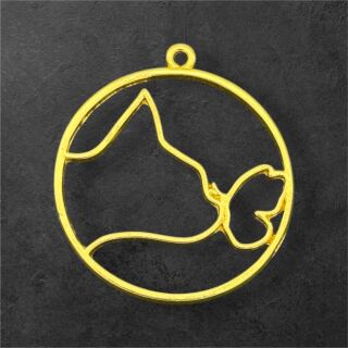 bezel cat with butterfly gold
