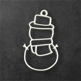 Lünette Schneemann silber - Design 2