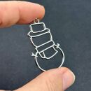 Lünette Schneemann silber - Design 2