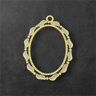 metal frame oval picture frame bronze design 2