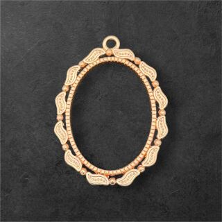 metal frame oval picture frame rose gold design 2