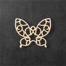 metal frame buterfly with star pattern rose gold