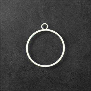 stainless steel bezel round 22mm silver
