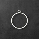 Edelstahl Lünette rund 22mm silber