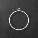 Edelstahl Lünette rund 27mm silber