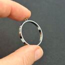 Edelstahl Lünette rund 27mm silber