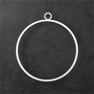stainless steel bezel round 32mm silver