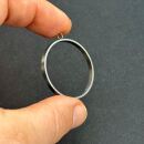 stainless steel bezel round 32mm silver