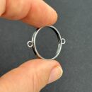 Edelstahl Verbindungslünette rund 22mm silber