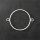 stainless steel connector bezel round 27mm silver
