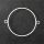 stainless connector steel bezel round 32mm silver