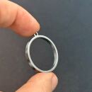 stainless steel thick bezel round 28mm silver