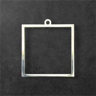 Edelstahl Lünette Quadrat dick 28mm silber