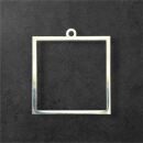 Edelstahl Lünette Quadrat dick 28mm silber