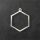 Edelstahl Lünette Hexagon dick 24mm silber
