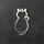 stainless steel thick bezel cat 19mm silver
