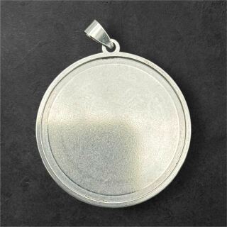 Edelstahl Anhänger rund 43mm silber