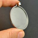 Edelstahl Anhänger rund 43mm silber
