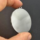 Edelstahl Anhänger rund 43mm silber