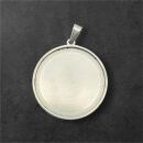 Edelstahl Anhänger rund 38mm silber