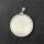 stainless steel round pendant 38mm silver