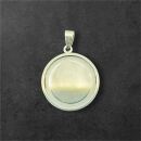 Edelstahl Anhänger rund 28mm silber