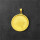 stainless steel round pendant 28mm gold