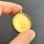 stainless steel round pendant 28mm gold