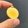 stainless steel round pendant 28mm gold