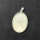 stainless steel oval pendant 27,5mm silver