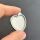 stainless steel heart pendant 29mm silver