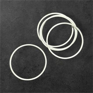 5 stainless steel metal frames circle 30mm silver