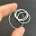 5 Edelstahl Metallrahmen Kreis 30mm silver