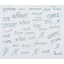 holografic sticker sheet words